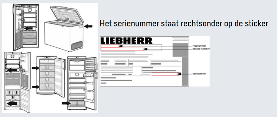 Bedieningspaneel Liebherr temperatuur